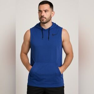 sleeveless workout hoodie nike